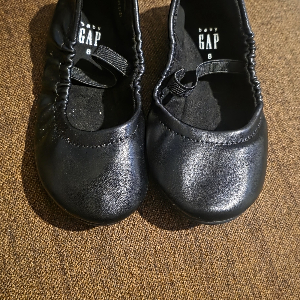 GAP Black Girls Slip-On Ballet Flats with Elastic Strap